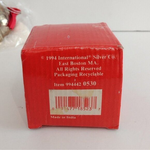 International Silver Co 1994 Silver Plated Reindeer Christmas Ornament - Picture 5 of 5